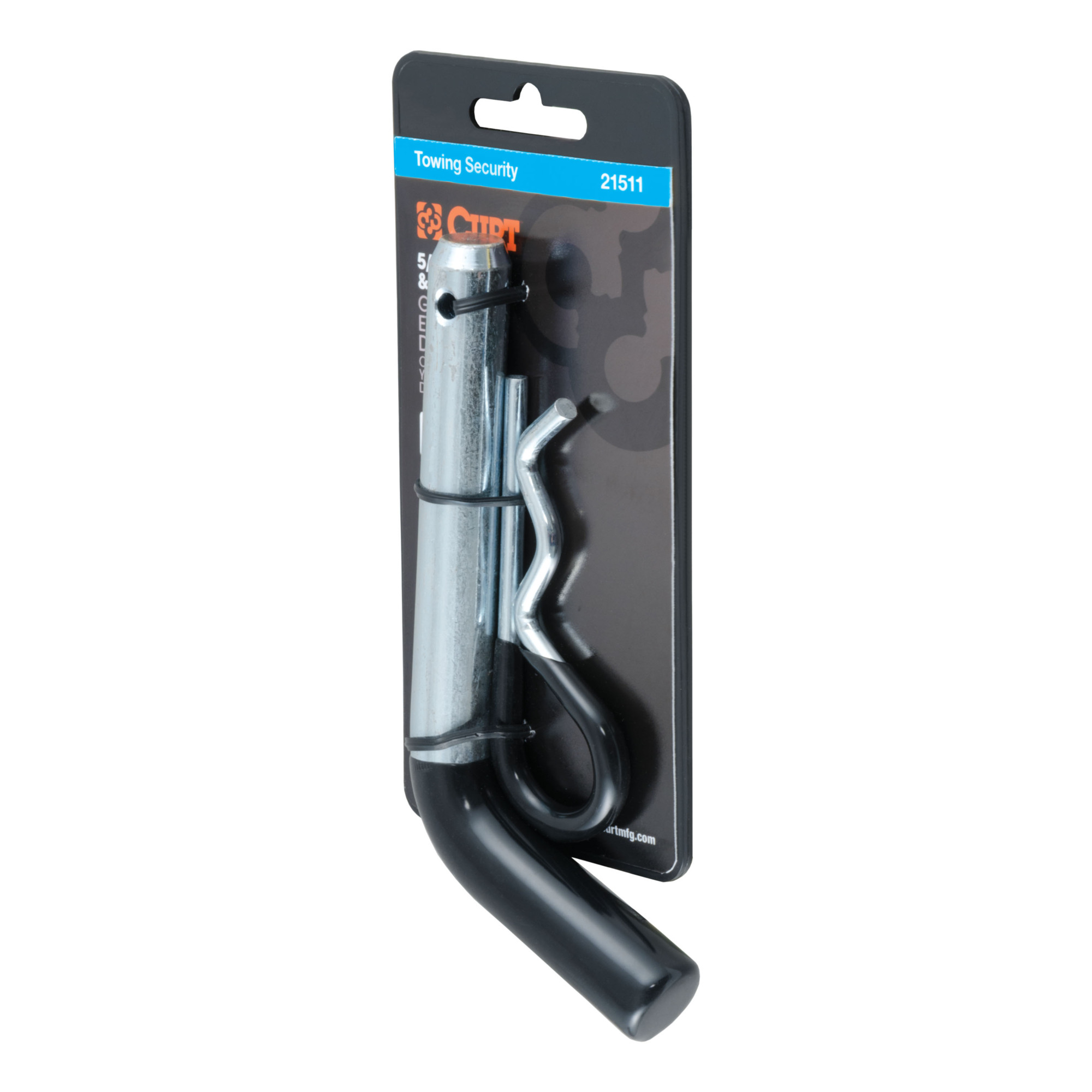 Curt Manufacturing, 5/8in. Hitch Pin 2in. Receiver, Zinc w Rubber Grip, Model# 21511